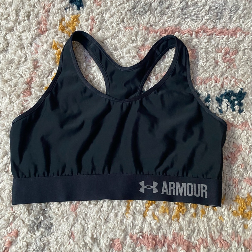 Under armour sports bra, black